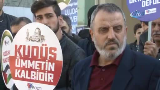 Bursa'da üniversitede düzenlenen Kudüs eylemine öğrenciler ilgi göstermedi