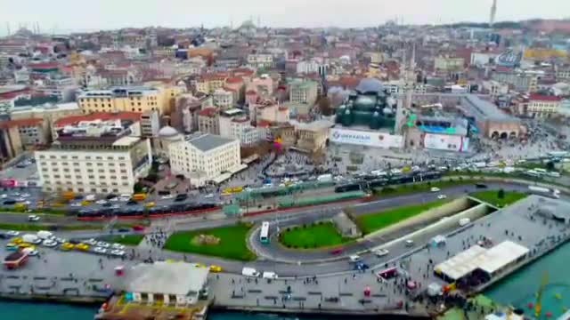61 milyonluk kuyruk havadan görüntülendi