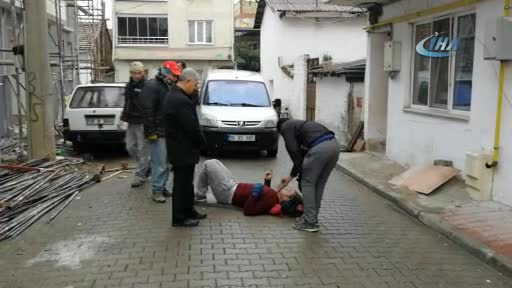 Bursa inşaattan düşen Suriyeli işçi yaralandı