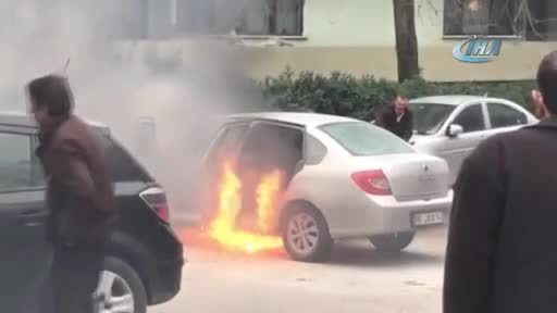 Bursa'da LPG'li araç alevlere teslim oldu!
