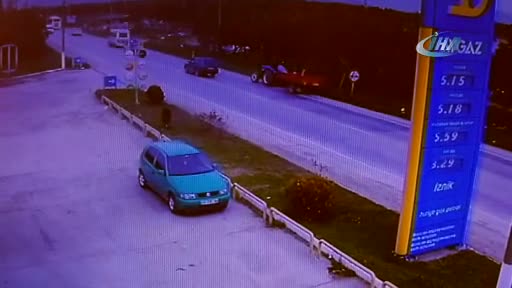 Bursa'da korkunç kaza güvenlik kamerasında