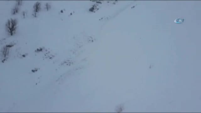 Bitlis'teki çığ bölgesinde ilk görüntüler