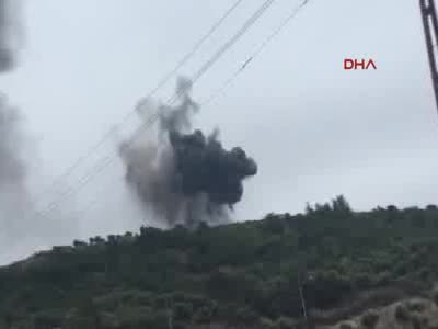 Kilis'te terörist mevzileri bombalanıyor