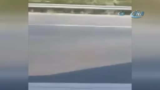 Bursa'da otobanda 'mobilet-şahin' kapışması!
