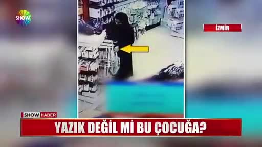 İzmir'de annesi hırsızlık yapan çocuk utancından yüzünü kapattı