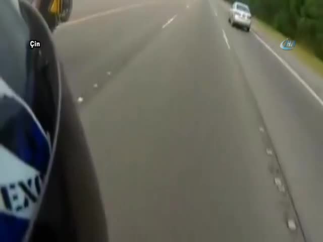 Motosikletli şov kötü bitti