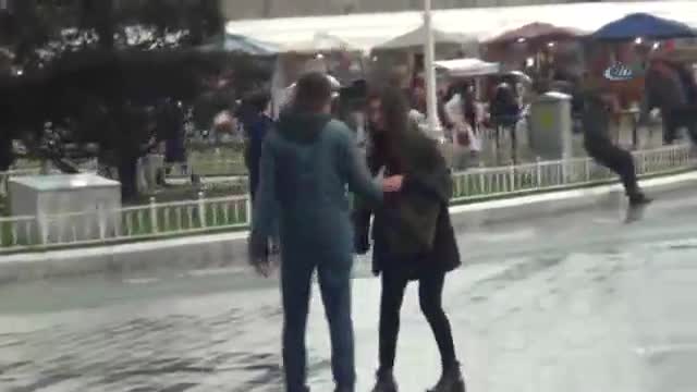 Erkek şiddetine engelli vatandaş müdahale etti