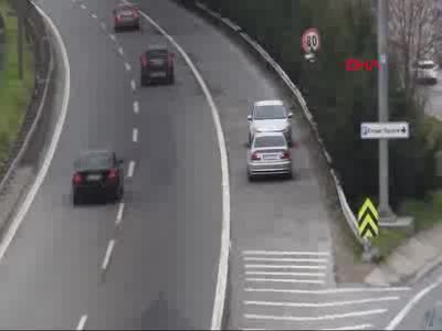 İstanbul'da emniyet şeridinde ters konvoy!