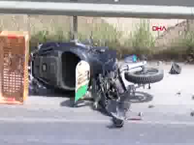 Bursa'da otomobille çarpışan motosikletin sürücüsü öldü