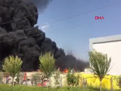 Antalya'da fabrika yangını! - 2