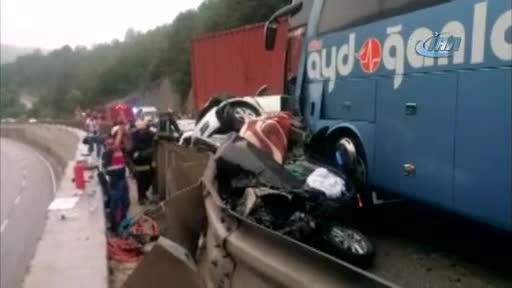 Bursa'da feci kaza: 1 ölü, çok sayıda yaralı