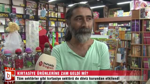 Bursa'da kırtasiyelerde yüzde 20 döviz kuru artışı