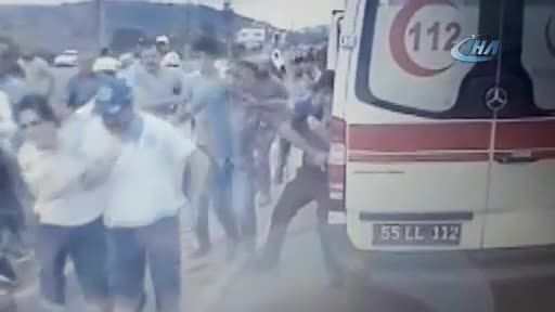 Ambulans şoförüne saldırı anı ortaya çıktı