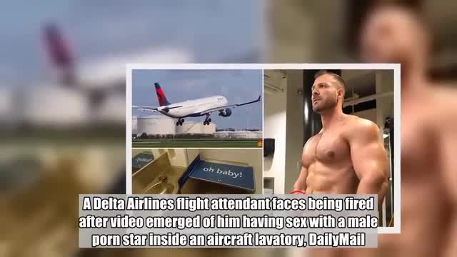 Porno yıldızı ve kabin memuru iki erkek uçağın tuvaletinde basıldı