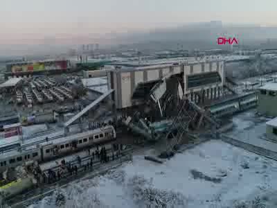 Yüksek Hızlı Tren kazası: 4 kişi hayatını kaybetti, 43 kişi yaralandı- havadan görüntü