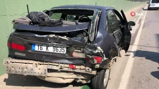 Bursa'da zincirleme kaza! 2 kişi yaralandı
