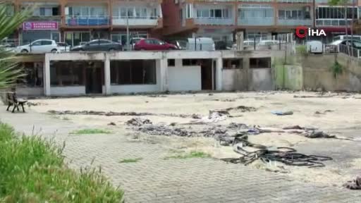 Bursa'da tinerciler, halı sahadan boşalan alanı mesken tuttu