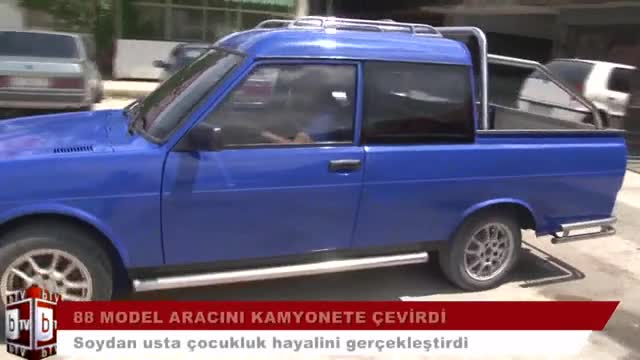 Bursa'da çocukluk hayalim dedi 88 model arabayı kamyonet yaptı (ÖZEL HABER)