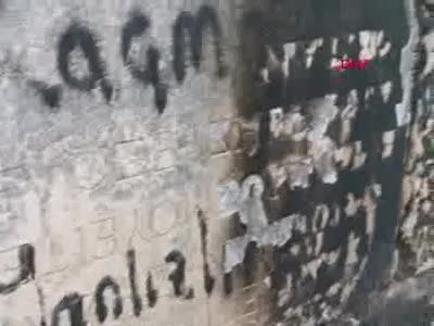 Bursa'da tarihi surdaki 2 bin yıllık kitabeye çirkin saldırı