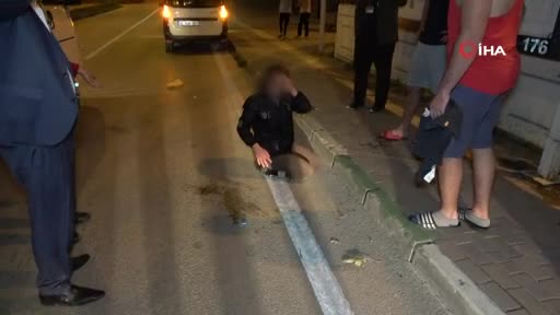 Bursa'da genç kadını seyir halindeki otomobilden attı!