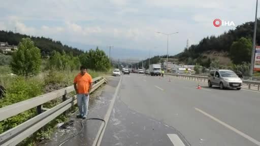 Bursa'da yanmak üzereyken çarptığı aracın sürücüsü son anda kurtardı