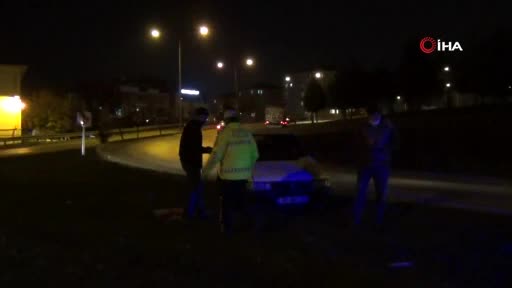 Bursa'da tır ile otomobilin karıştığı kazada yürekler ağza geldi