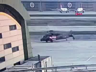 Sabiha Gökçen'deki helikopter kazasının güvenlik kamerası görüntüleri