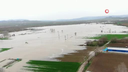 Bursa Yenişehir ovasındaki tarım arazileri sular altında, tahmini hasar 15 milyon lira