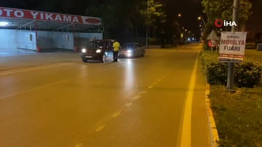 Bursa'da polisin alkollü sürücü ile imtihanı