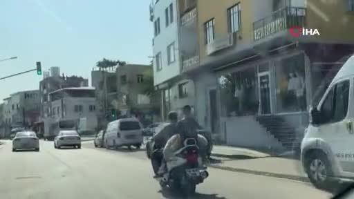 Bursa'da sıra dışı hayvan taşıma tekniği kamerada!