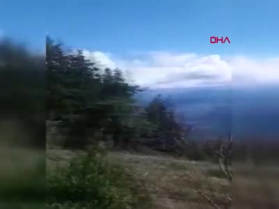 Korkunç olay! Kayınvalidesinin 70 metrelik uçuruma düştüğü anı görüntüledi
