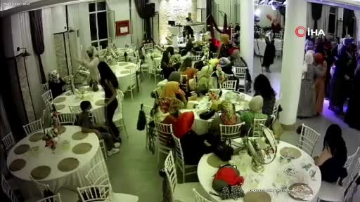 Bursa'da düğün salonunda hırsızlık! Önce dans ettiler sonra çaldılar