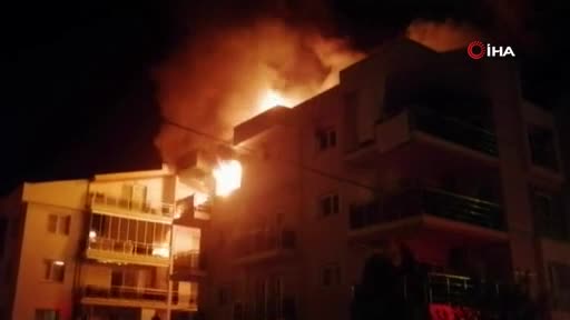 Aydın'da eşi ve çocuklarının da bulunduğu binayı ateşe verdi! Mahalleli sokağa döküldü