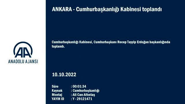 Cumhurbaşkanlığı Kabinesi toplandı