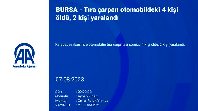 Bursa'daki feci kazada ölen 3 kişinin cenazeleri defnedildi