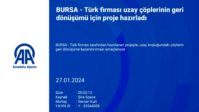Türk firması uzay çöplerinin geri dönüşümü için proje hazırladı