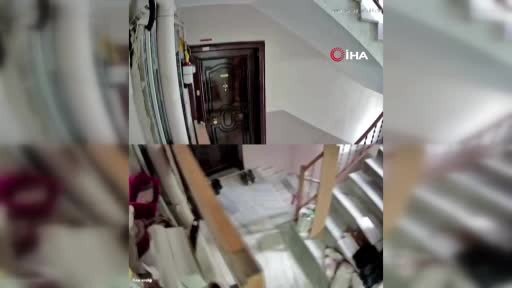 Bursa'da meydana gelen depremin şiddeti kameraya böyle yansıdı