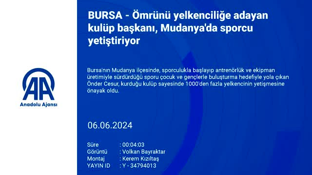 Ömrünü yelkenciliğe adayan kulüp başkanı, Mudanya'da sporcu yetiştiriyor