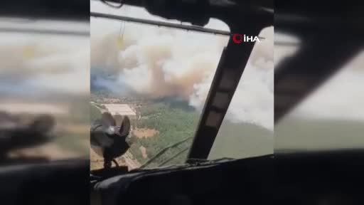 İzmir'de orman yangını: Uçaklar ve helikopterler bölgede