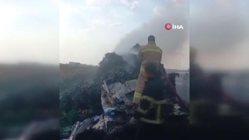 Mardin'de tır alev alev yandı