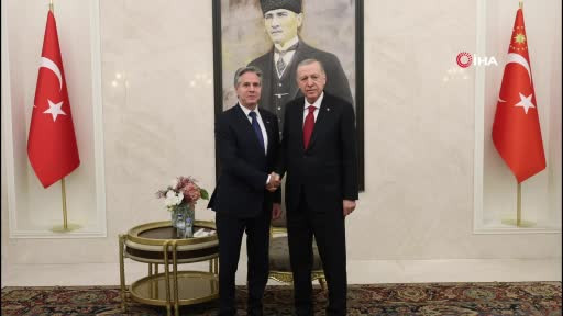 Cumhurbaşkanı Erdoğan, ABD Dışişleri Bakanı Blinken'ı kabul etti