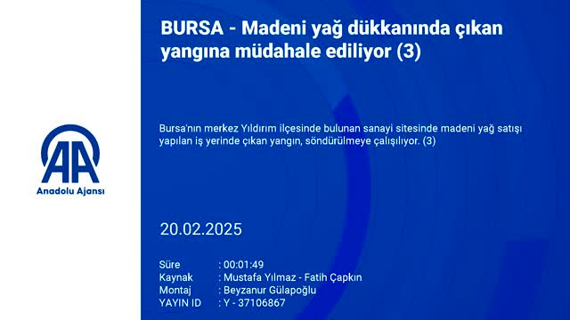 Bursa'da yağ deposunda yangın!