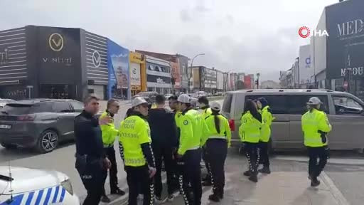 Bursa'da kasktan ceza yedi, ekiplere zor anlar yaşattı