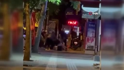 Bursa'nın en işlek caddelerinde tekme tokat darp!
