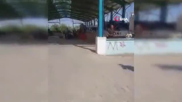 Pazarcının taş ve sopalarla darp edildiği anlar kamerada