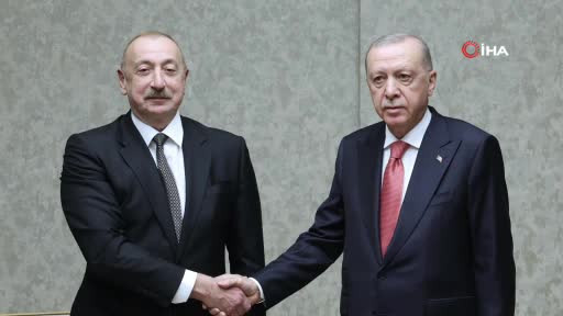 Cumhurbaşkanı Erdoğan, Azerbaycan Cumhurbaşkanı ile bir araya geldi