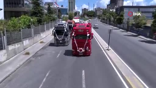 Böyle düğün konvoyu daha önce görmediniz!