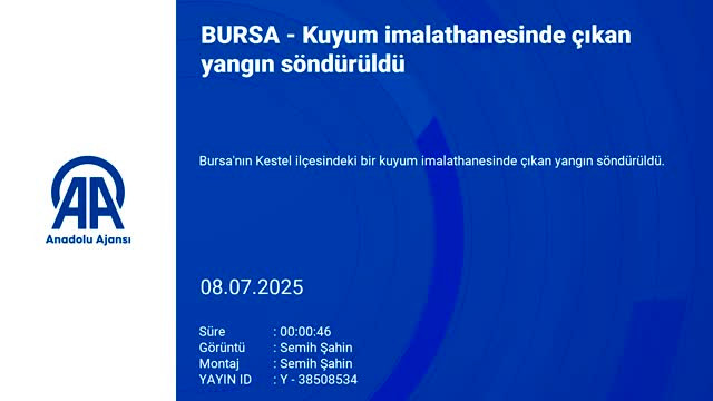 Bursa'da kuyum imalathanesinde korkutan yangın!