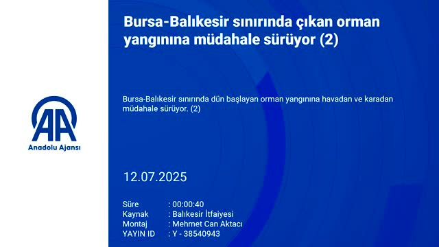 Bursa - Balıkesir sınırında yangın devam ediyor!