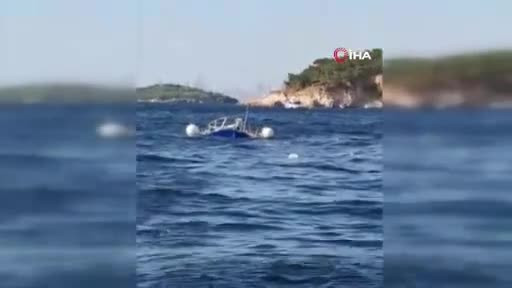 Heybeliada açıklarında motoryatın çarptığı tekne battı!
